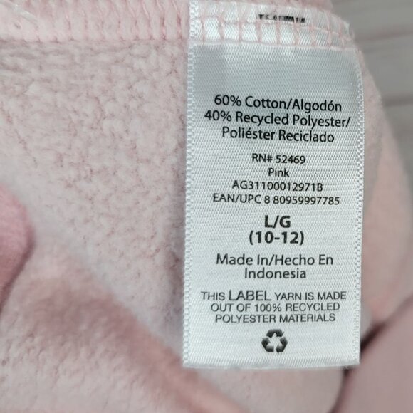 Athletic Works Sweatpants Pink Size 10 Large Pockets Tapered Leg Fleece Lined - Picture 8 of 8